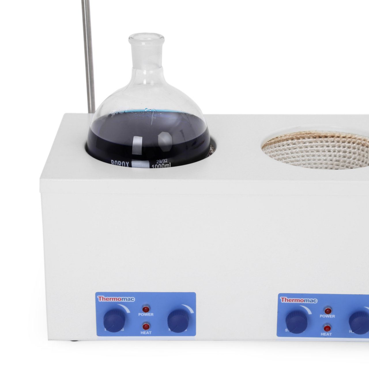 Thermomac HMS401 Mehrfach-Heizmantel mit Magnetrührer 1000 mL, 4-fach – mit Stativ