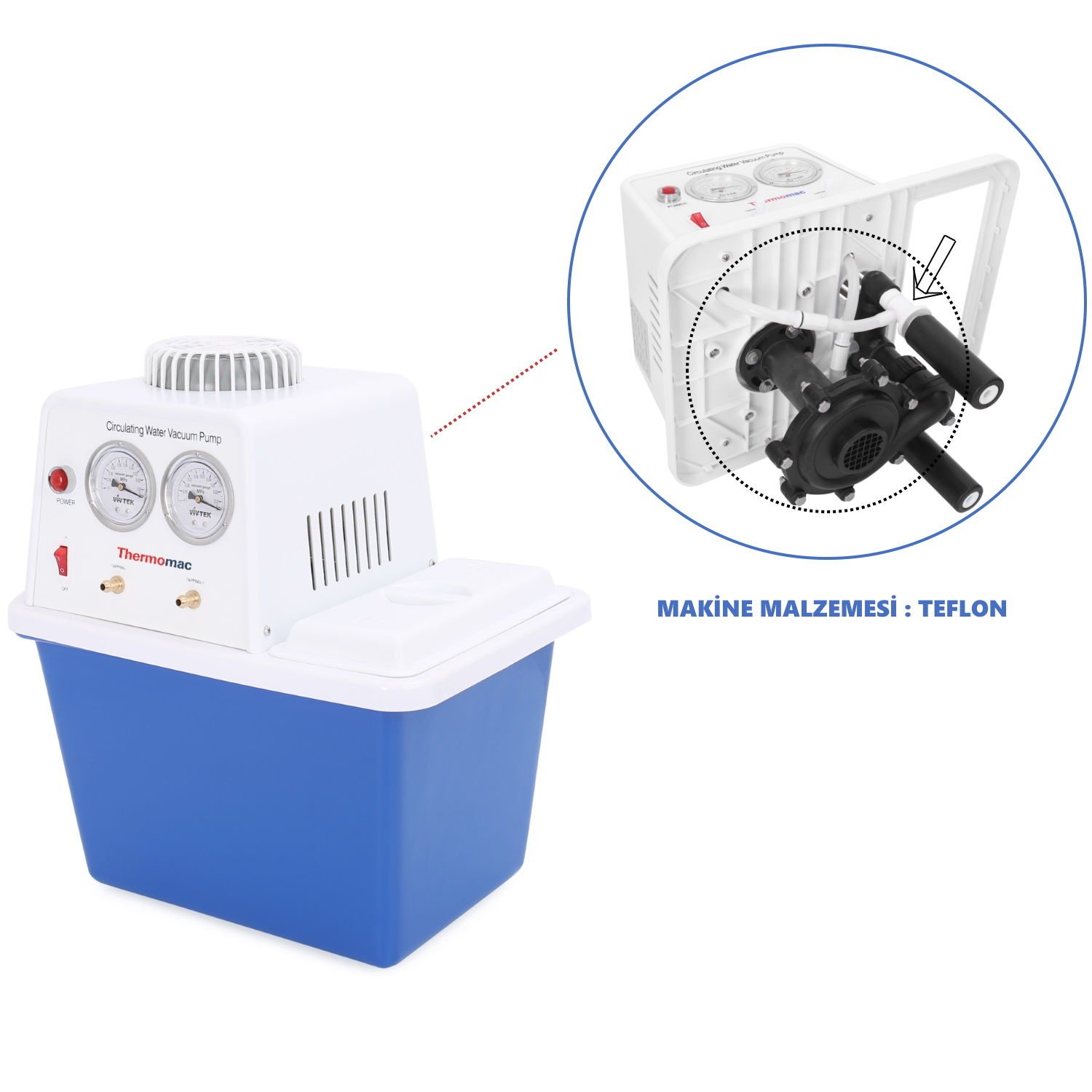 Thermomac VP180T Pompe à Vide à Circulation d’Eau pour Évaporateurs