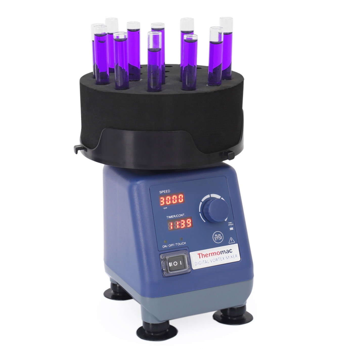 Thermomac Digital Vortex Mixer – 10 mm Test Tube Attachment Set